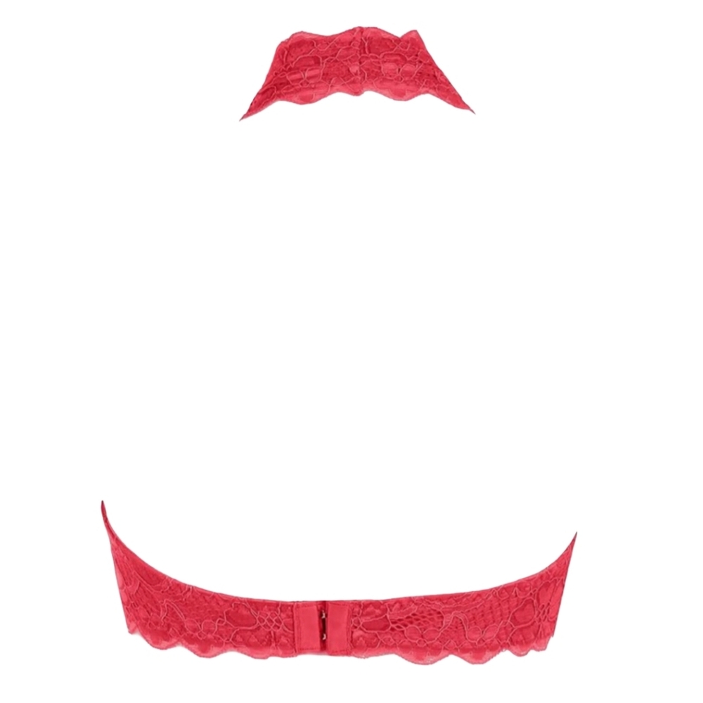 🍂 3/$15 - *NWT* Coral Lace Halter Bralette, Size L - Picture 2 of 9